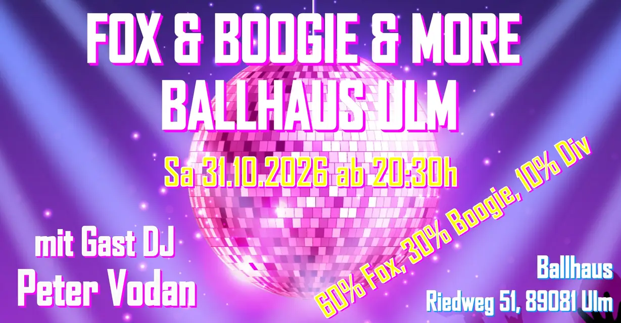 Bild zu DISCOFOX UND BOOGIE MIT DJ VODAN IM BALLHAUS 